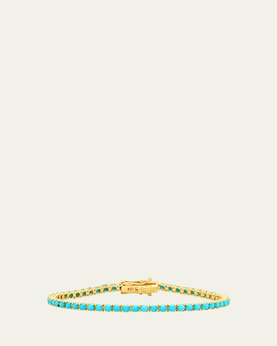 Turquoise Tennis Bracelet, 6.5"L